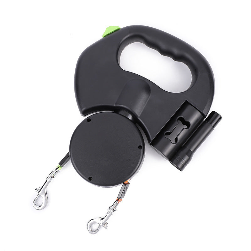 Retractable Dual Leash for Dogs with Reflective Lights and Swivel - Bark Buddy Store