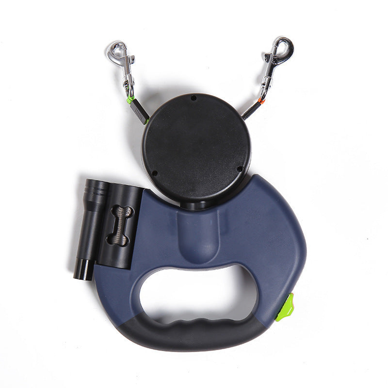 Retractable Dual Leash for Dogs with Reflective Lights and Swivel - Bark Buddy Store