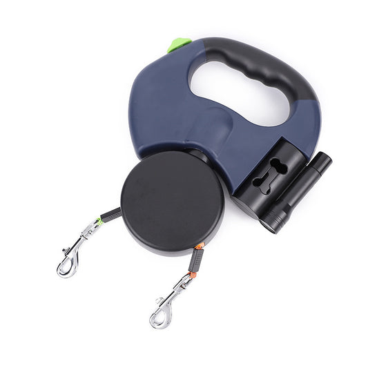Retractable Dual Leash for Dogs with Reflective Lights and Swivel - Bark Buddy Store